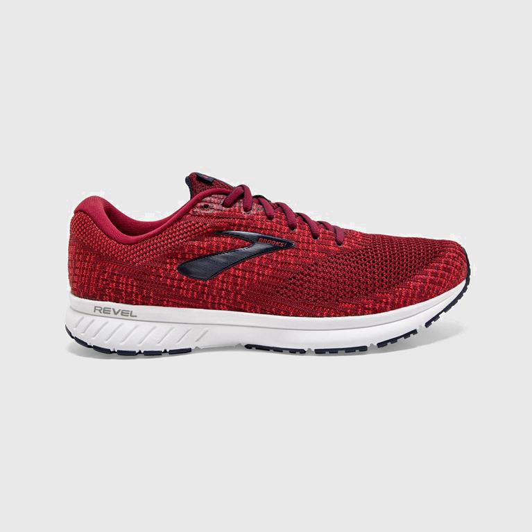 Brooks Revel 3 Israel - Men's Road Running Shoes - Red (68230-TIHD)